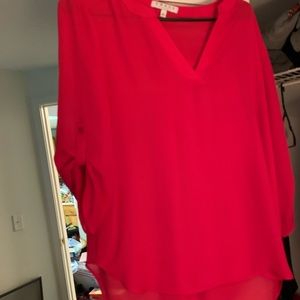 Redish Pink Flowy Top